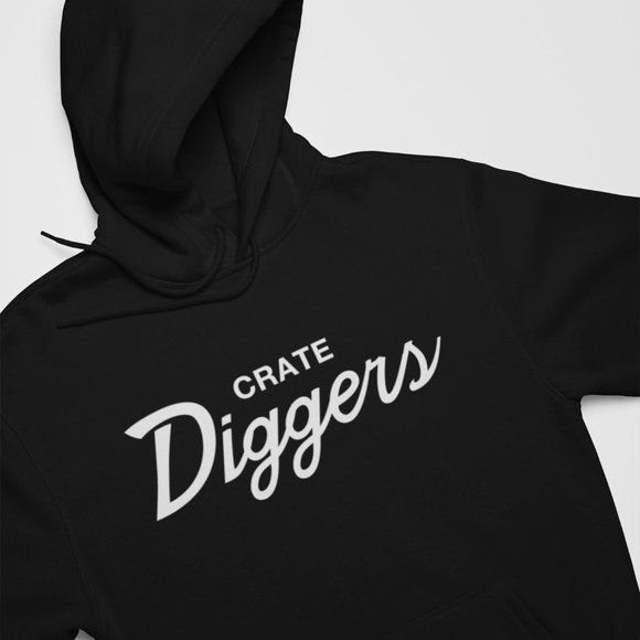 Crate Diggers Hoody Sweatshirt, DJ, Producer, Old School Hip Hop, 90's, - Picture 1 of 1